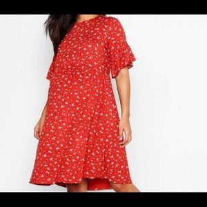 Boohoo Maternity Floral Smock Dress